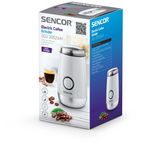 Кофемолка Sencor SCG 2052WH