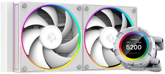 Жидкостное охлаждение для процессора ID-Cooling SL240 White