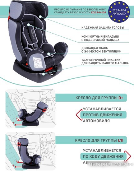 Детское автокресло Amarobaby Professional (черный/серый)