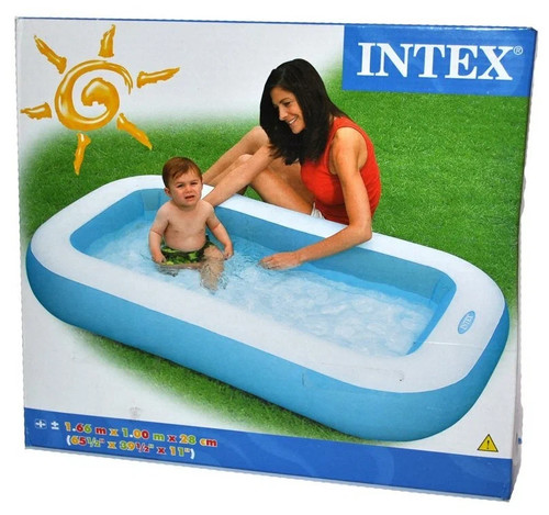 Надувной бассейн Intex Rectangular Baby 166х100х28 (57403)