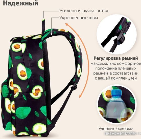 Школьный рюкзак BRAUBERG Dream Avocado 270769