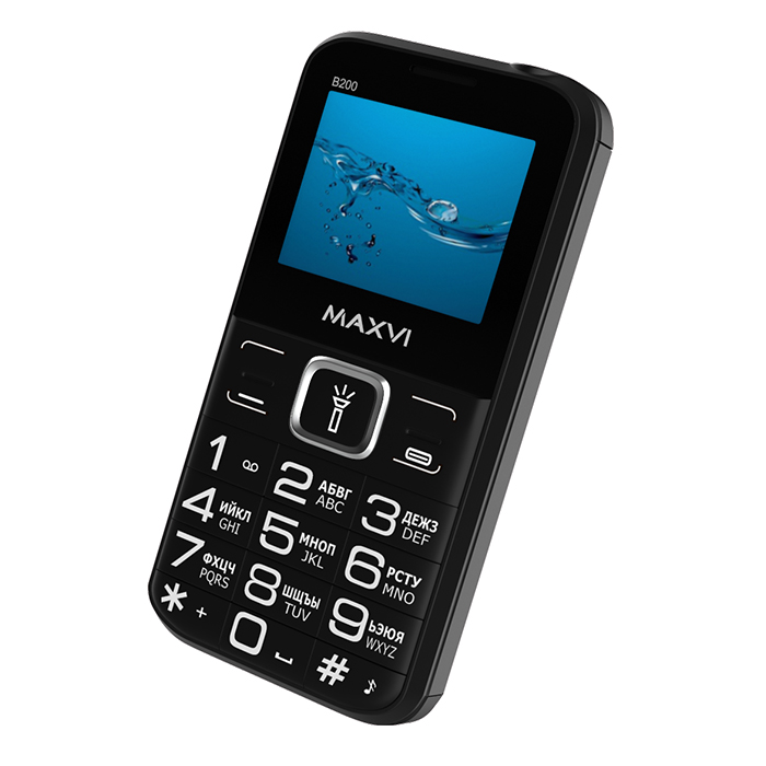 Кнопочный телефон Maxvi B200 (черный)