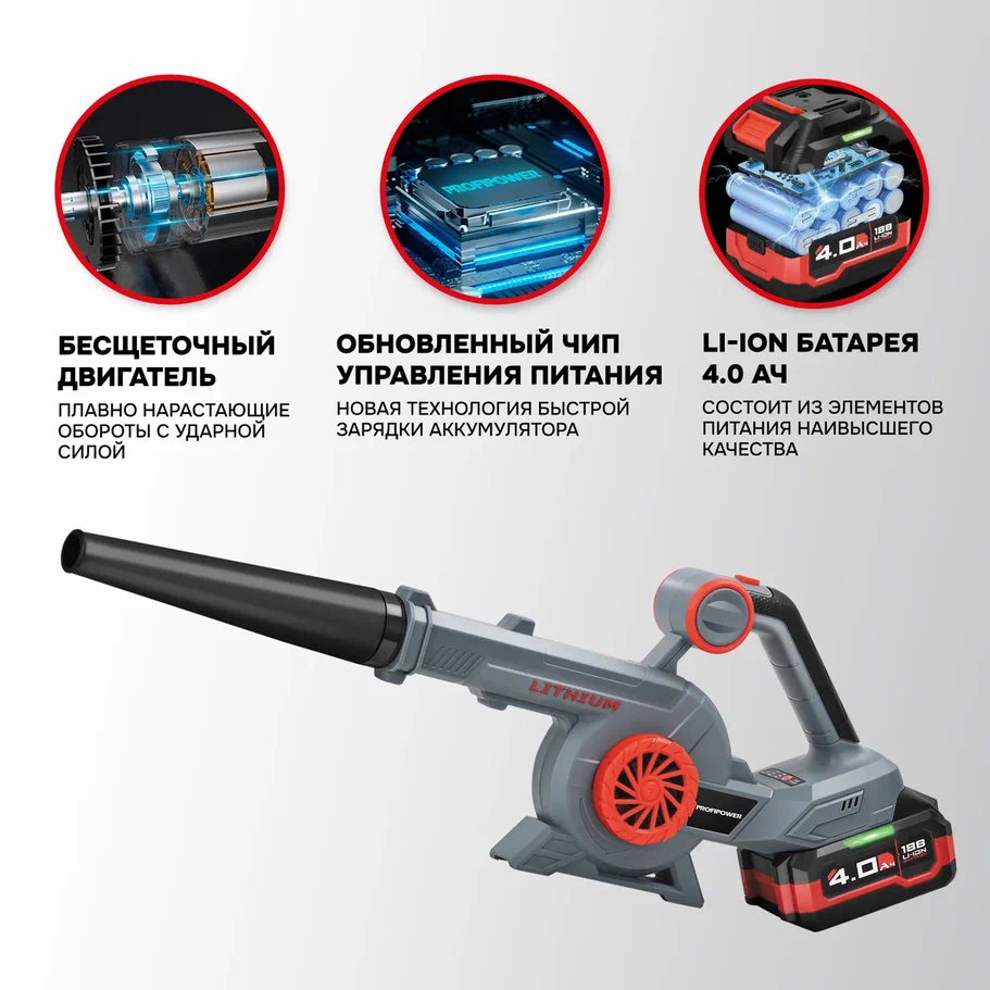 Ручная воздуходувка Profipower DWDUB-18V (с 1-им АКБ)