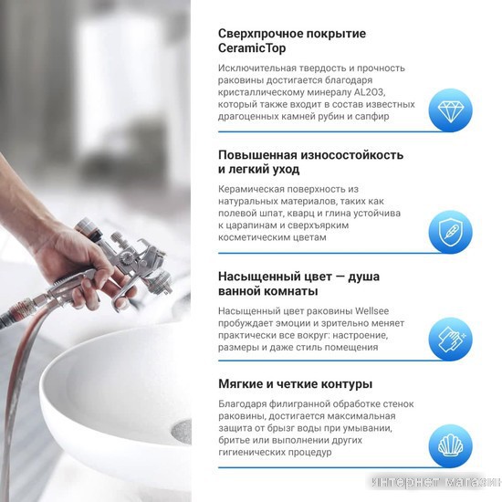 Умывальник Wellsee WC Area 151807001, 2 в 1