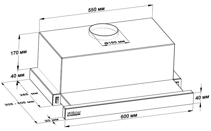 Кухонная вытяжка Backer TH60L-2F70-SS
