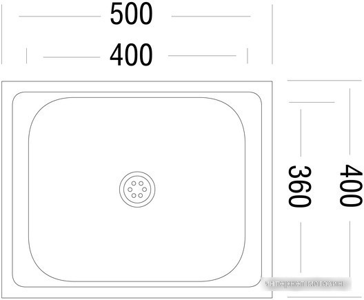 Кухонная мойка Ukinox Стандарт STD500.400 ----4С -С- (с сифоном)