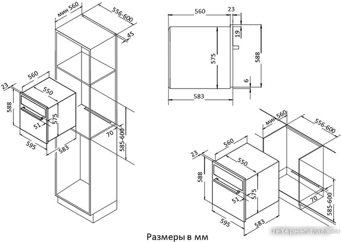 Электрический духовой шкаф Korting OKB 591 CSGW