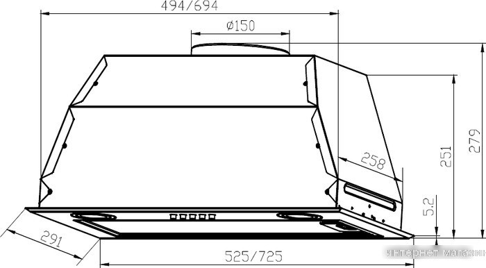 Кухонная вытяжка LEX GS Bloc P 900 (белый)