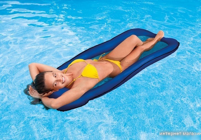 Надувной матрас Intex Mesh Mats 58836 (синий)