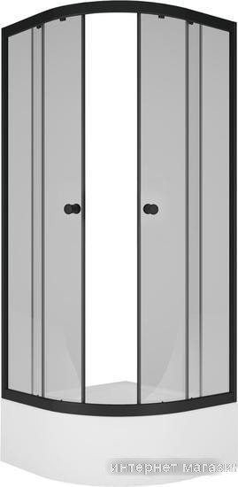 Душевой уголок Метакам Classic Black 80x80 ШПS_013570 (прозрачное стекло)