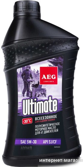 Моторное масло AEG Lubricants Ultimate SAE 5W-30 API SJ/CF 4Т п/с 0.6л