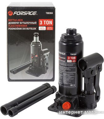 Бутылочный домкрат FORSAGE F-T90304(DS) 3т