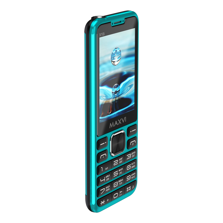 Кнопочный телефон Maxvi X10i (аква)
