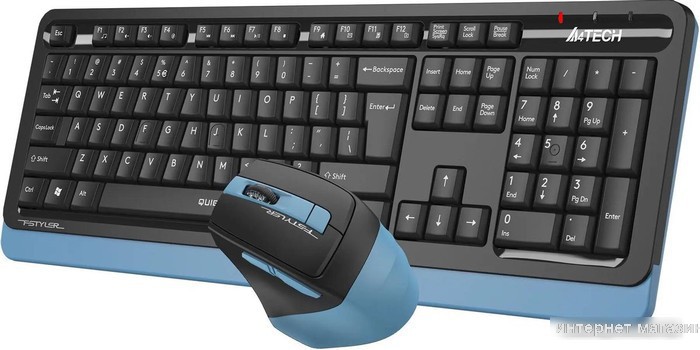 Офисный набор A4Tech Fstyler FGS1035Q (черный/синий)
