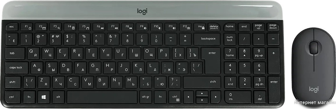 Офисный набор Logitech MK470 Slim Wireless Combo 920-009204 (графитовый)
