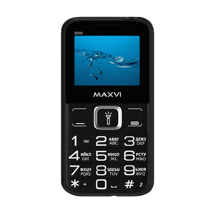 Кнопочный телефон Maxvi B200 (черный)