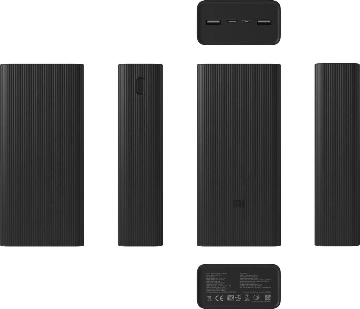 Внешний аккумулятор Xiaomi Mi Power Bank 3 PB3018ZM 30000mAh (черный)