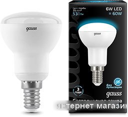 Светодиодная лампа Gauss E14 6Вт 4100K [106001206]