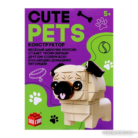 Конструктор Unicon Cute pets. Мопсик 9278946