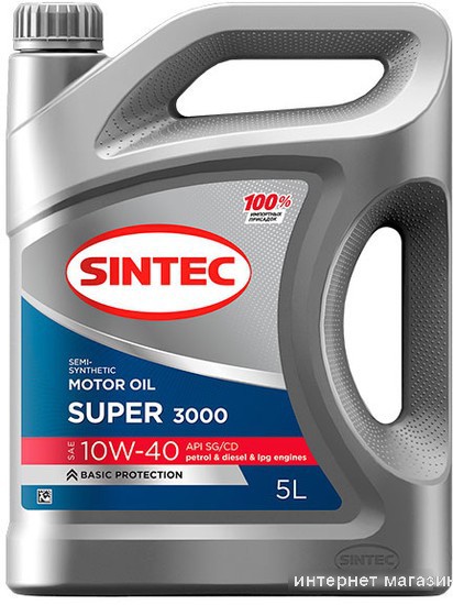 Моторное масло Sintec Super 3000 10W-40 SG/CD 5л