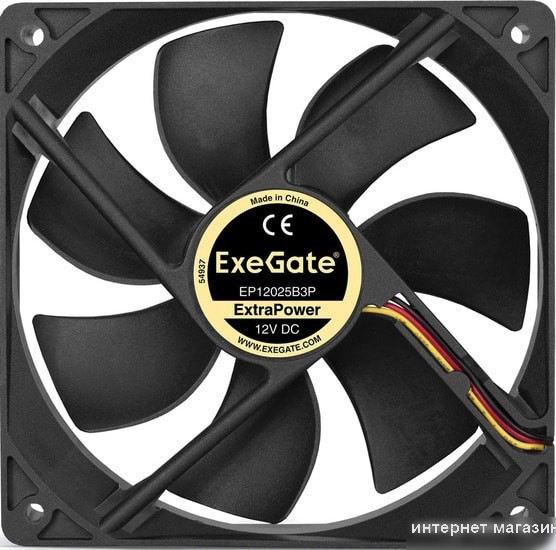 Вентилятор для корпуса ExeGate ExtraPower EP12025B3P EX283386RUS