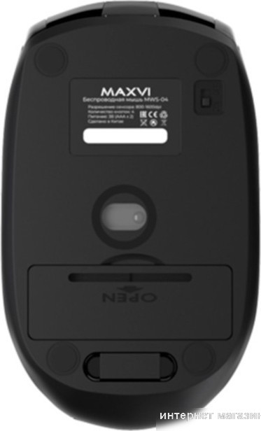 Мышь Maxvi MWS-04 (черный)