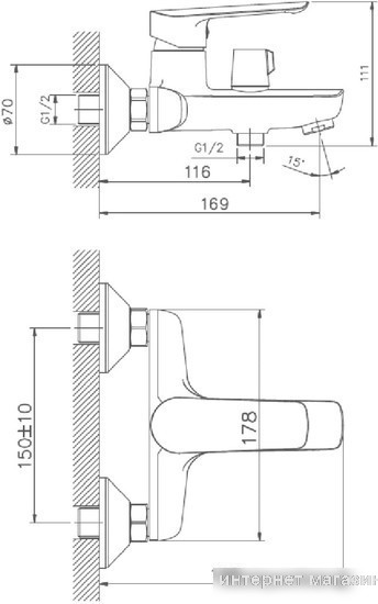 Смеситель Haiba HB60198 (хром)
