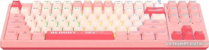 Клавиатура A4Tech Bloody S87 Energy Pink (Bloody BLMS Red Plus)
