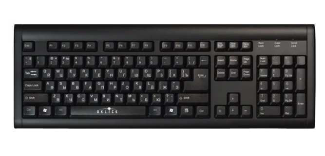 Клавиатура Oklick 120 M Standard Keyboard Black