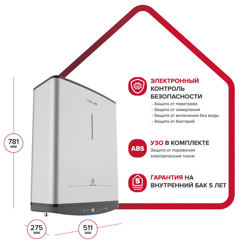 Накопительный электрический водонагреватель Ariston ABSE VLS PRO PW 50