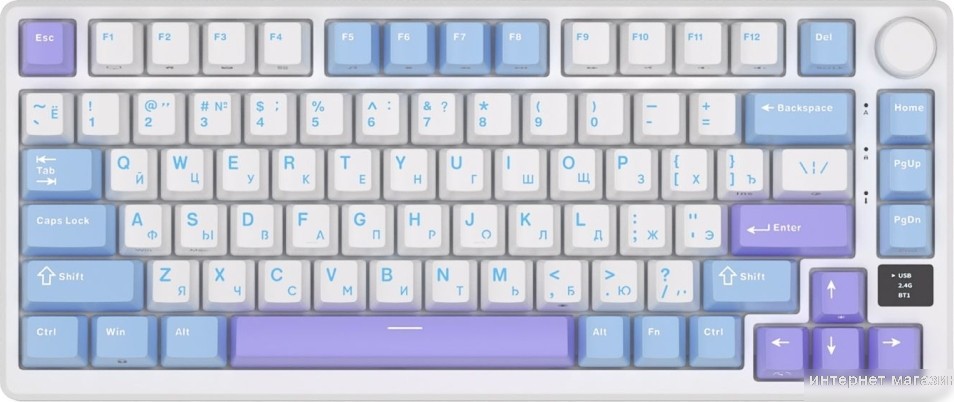 Клавиатура Royal Kludge RK-M75 RGB (Taro Milk, RK Silver)