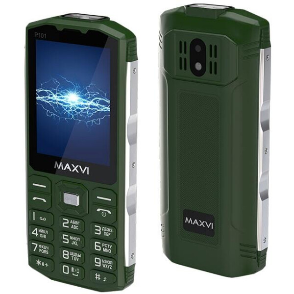 Кнопочный телефон Maxvi P101 (зеленый)