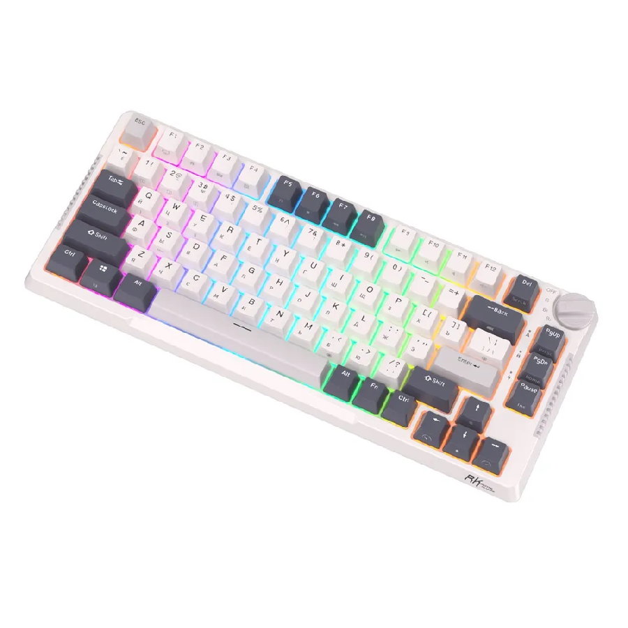 Беспроводная клавиатура Royal Kludge RK-H81 RGB (белый, RK Brown)