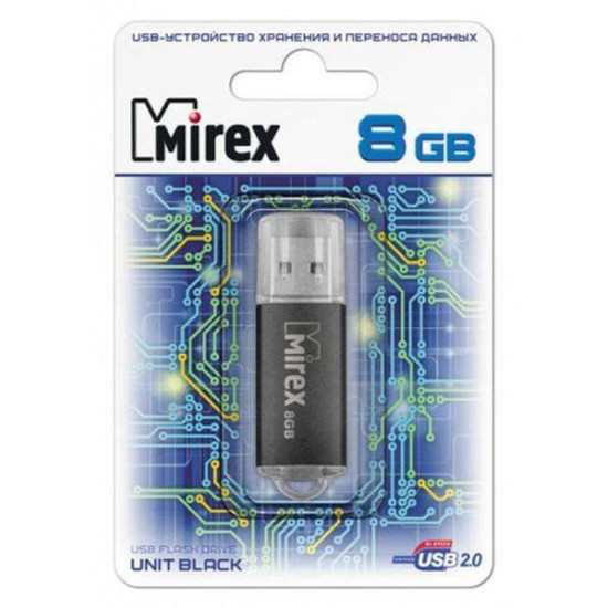 USB Flash Mirex UNIT BLACK 8GB (13600-FMUUND08)
