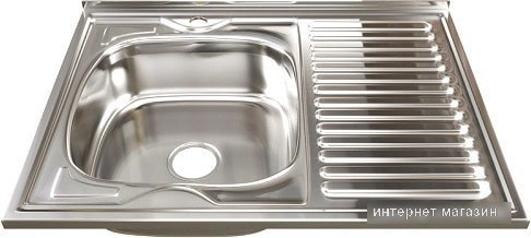 Кухонная мойка Mixline 528016 (полированная, 0.6 мм)