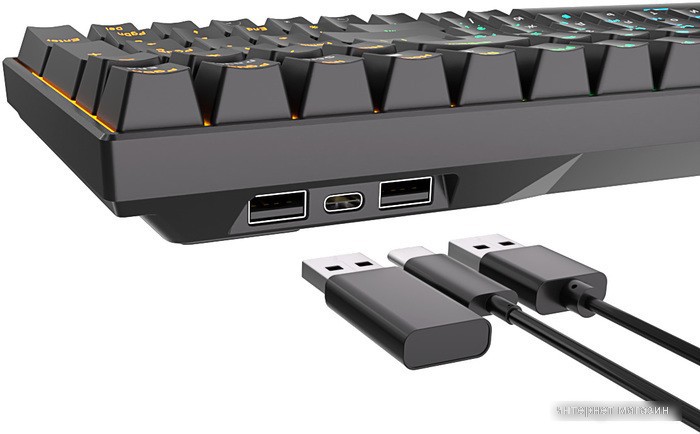 Клавиатура Royal Kludge RK100 RGB (черный, RK Brown)