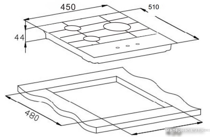Варочная панель Weissgauff HGG 451 BGh Nano Glass