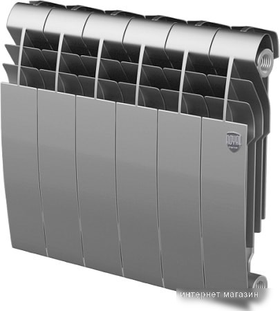 Биметаллический радиатор Royal Thermo BiLiner 350 Silver Satin (6 секций)