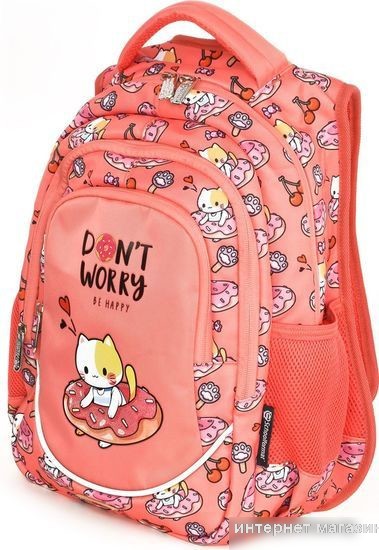 Школьный рюкзак Schoolformat Soft 3 Kitten Donut РЮКМ3-ПНК