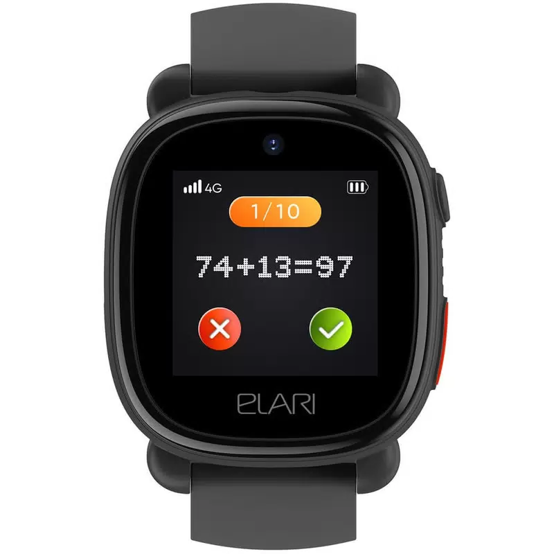 Детские умные часы Elari KidPhone 4G Lite (черный)