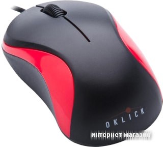 Мышь Oklick 115S (черный/красный)