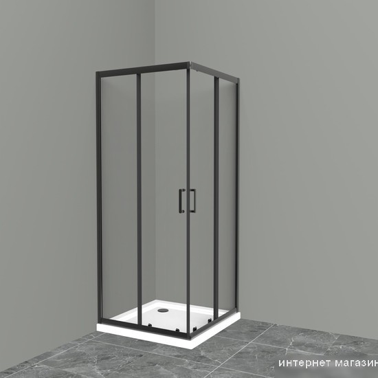Душевой уголок BelBagno UNO-195-A-2-100-C-NERO