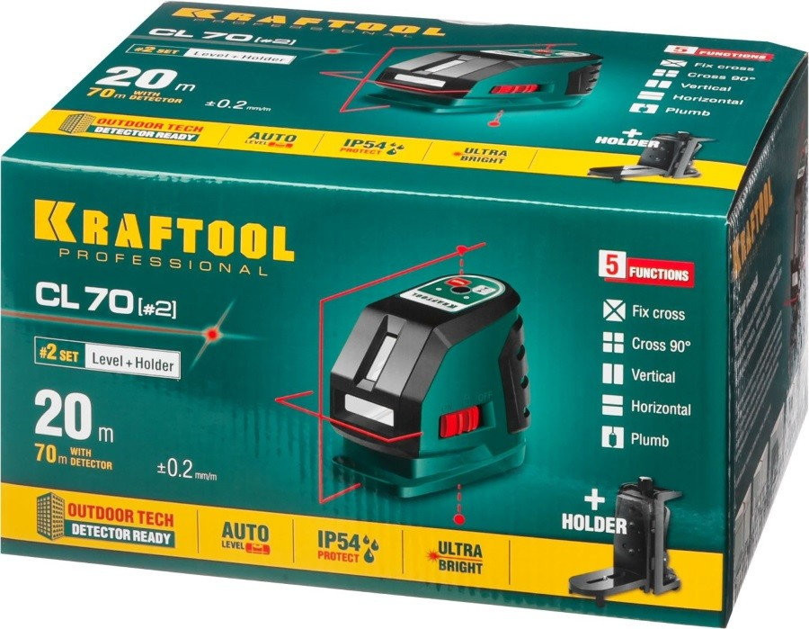 Лазерный нивелир KRAFTOOL CL-70-2 34660-2
