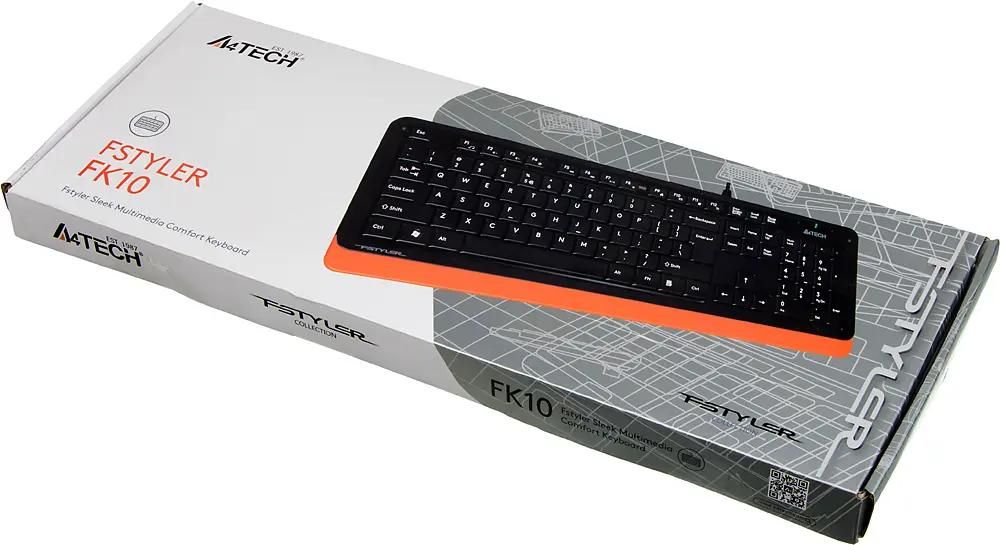 Клавиатура A4Tech Fstyler FK10 (черный/оранжевый)