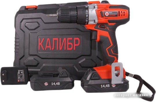 Дрель-шуруповерт Калибр ДА-14.4-2А+ (с 2-мя АКБ)