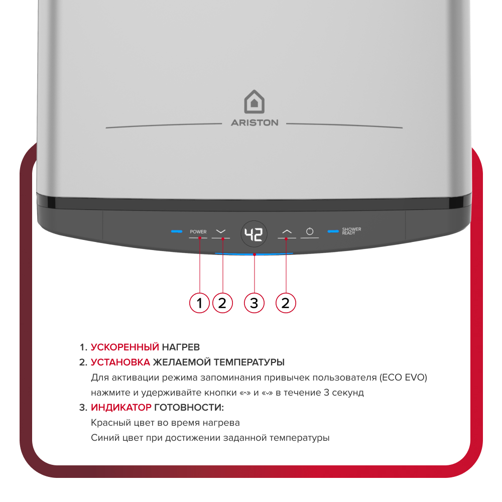 Накопительный электрический водонагреватель Ariston ABSE VLS PRO PW 80
