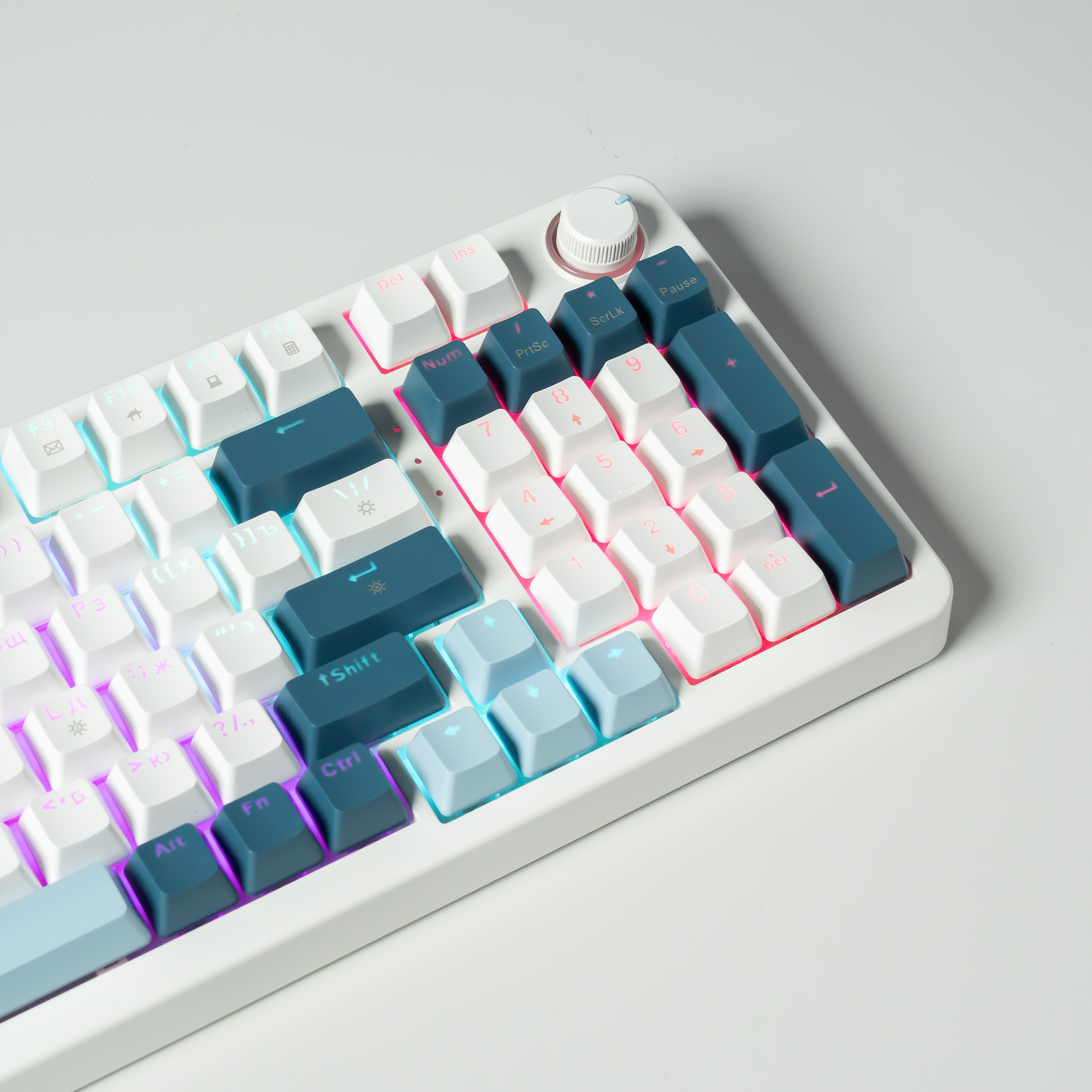 Клавиатура JEGG ZA98 White Navy Blue (TNT Red)