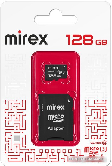 Карта памяти Mirex microSDXC 13613-AD3UH128 128GB (с адаптером)