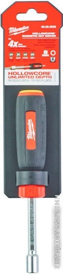 Торцевая отвертка для гаек Milwaukee Hollowcore Hex 8 мм 48-22-2535