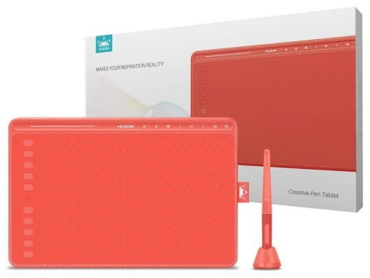Графический планшет Huion HS611 (коралловый красный)